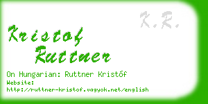 kristof ruttner business card